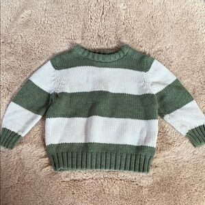 3 for $15🚨 Old Navy Toddler Green and White Striped Knit Sweater